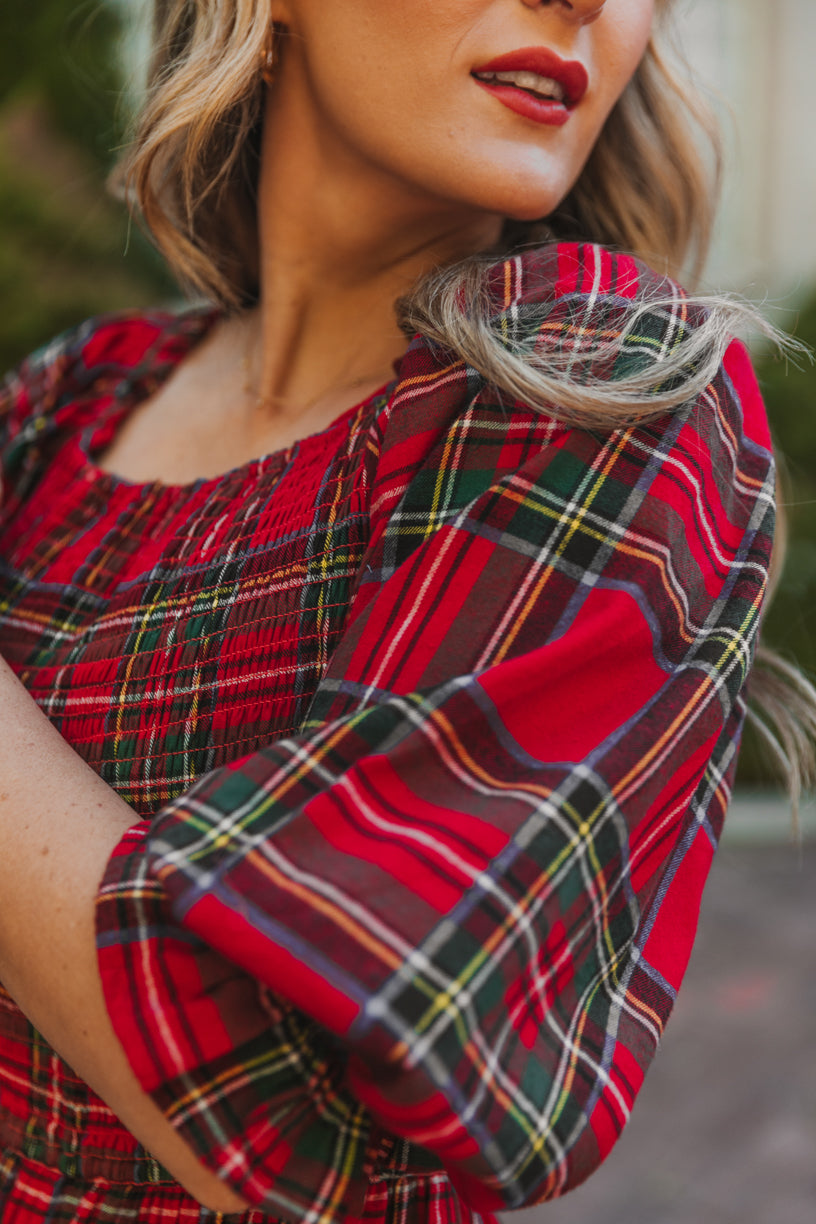 Madeline Dress in Holiday Plaid