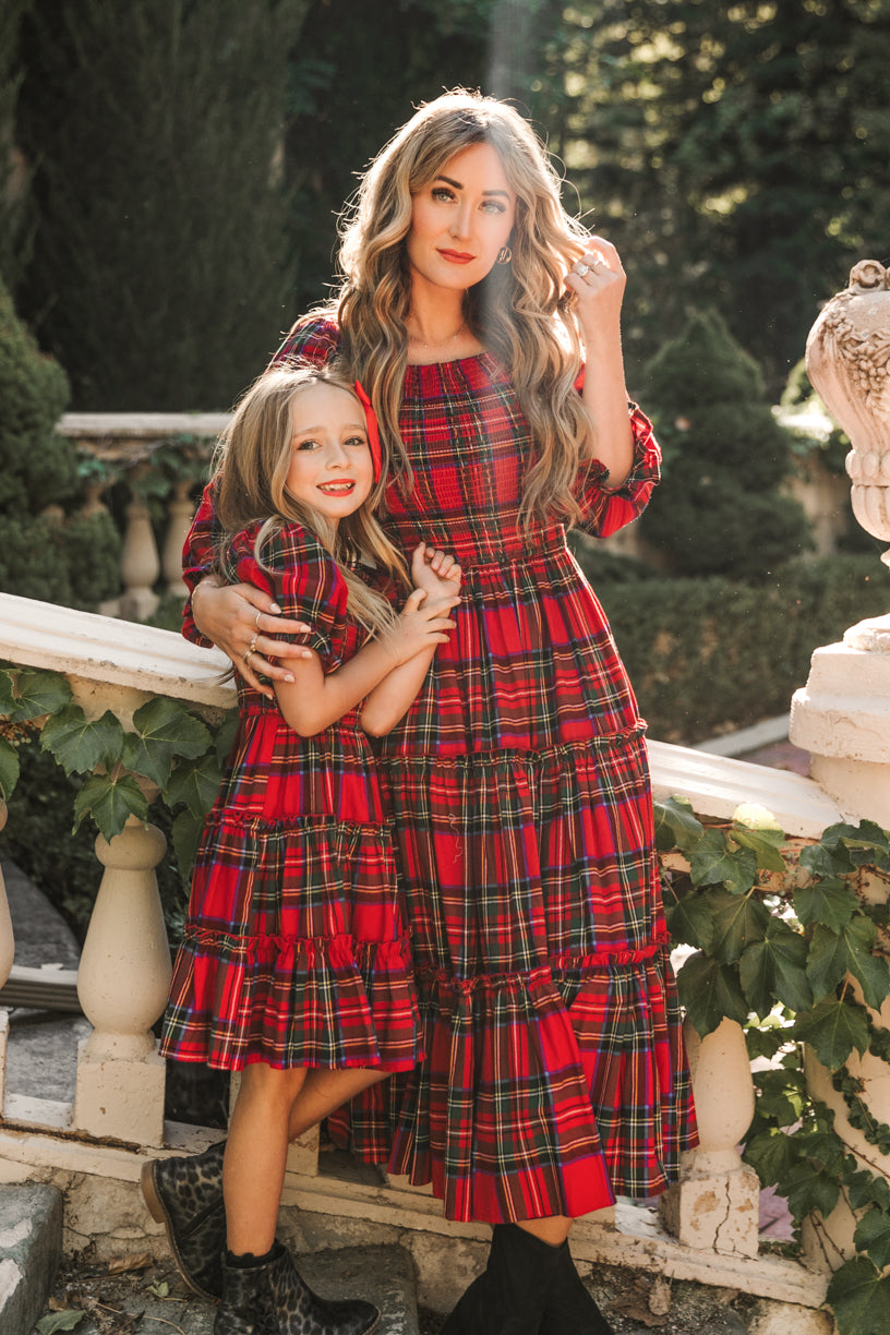 Mini Madeline Dress in Holiday Plaid