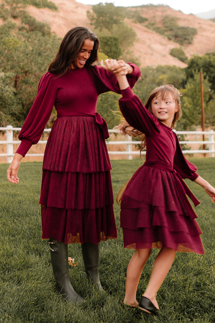 Cosette Midi Dress in Wine - FINAL SALE-Adult