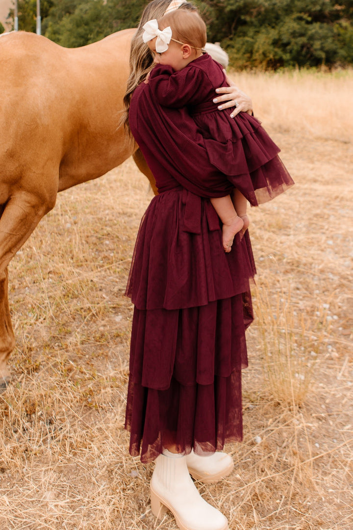 Cosette Midi Dress in Wine - FINAL SALE-Adult