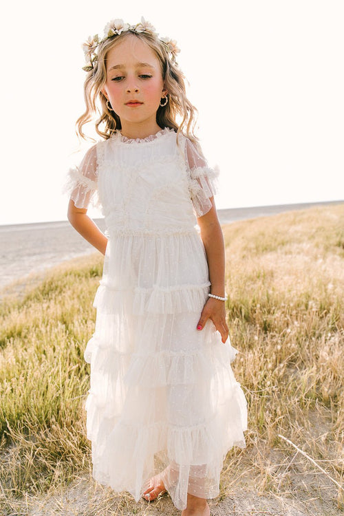 Mini Whimsical Maxi Dress in White