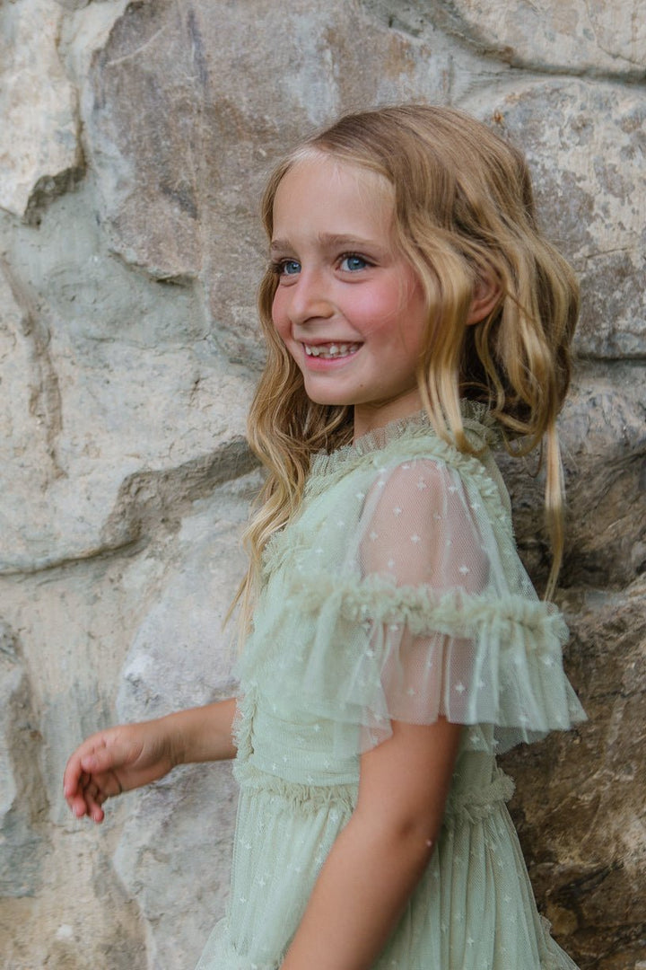 Mini Maxi Whimsical Dress in Sage - FINAL SALE-Mini