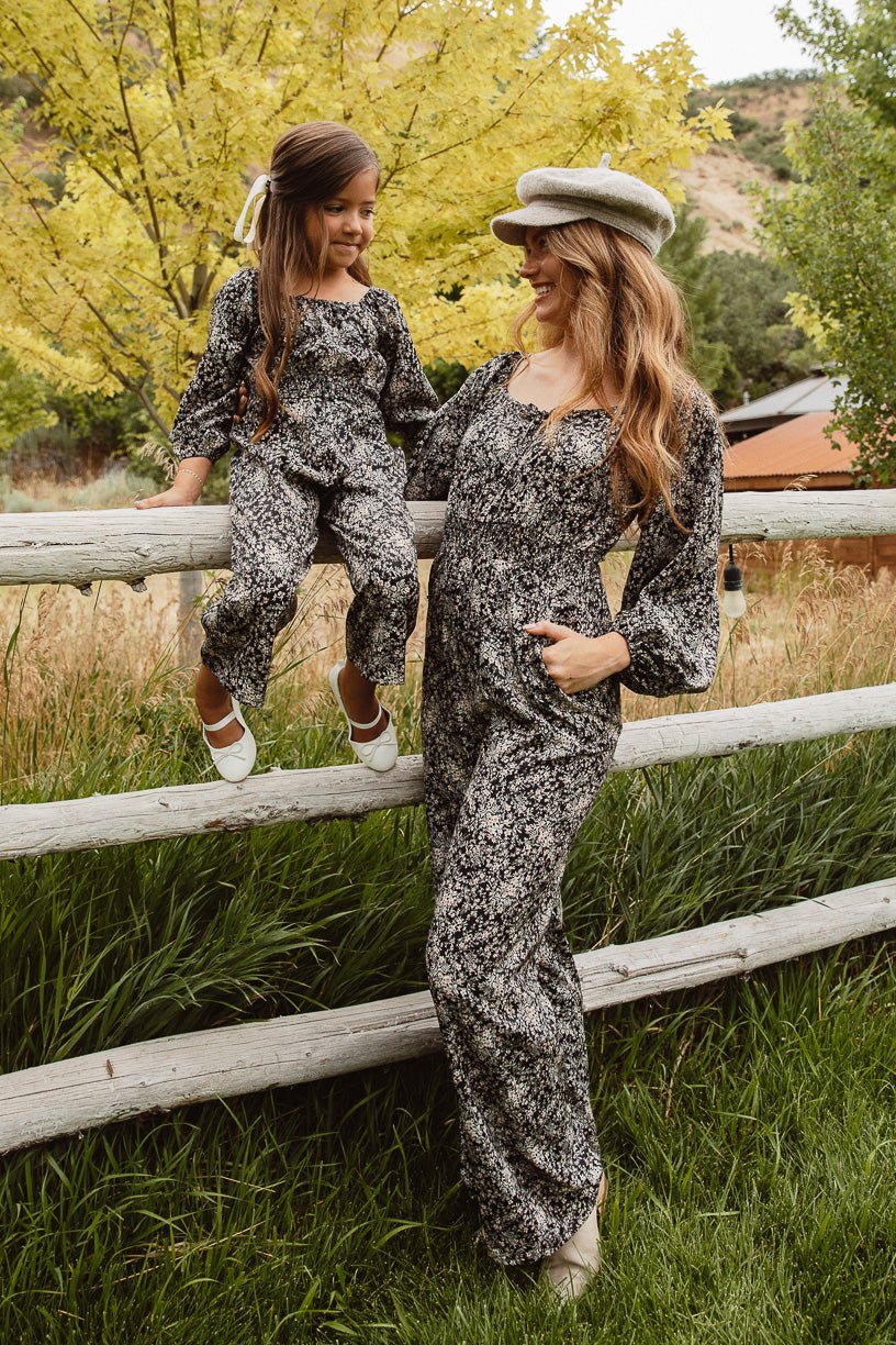 Willow Jumpsuit in Black Floral - FINAL SALE-Adult