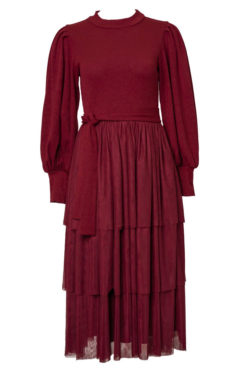 Cosette Midi Dress in Wine - FINAL SALE-Adult