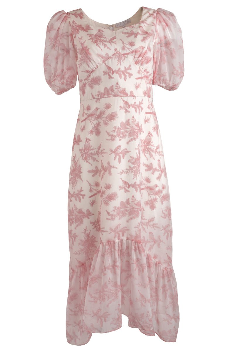 Wren Dress in Pink Toile-Adult